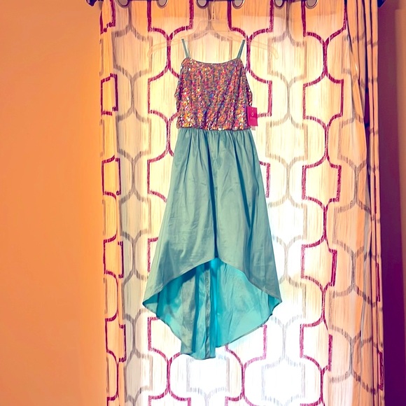 NWT - girls party/cocktail dress size 14 - Sequins, fancy- Holiday Dress🎁 - Picture 1 of 16